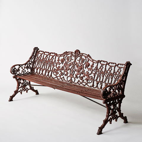 Extra Long Bench Rust White