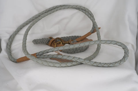 Georgie Paws Light Blue and Tan Dog or Cat Leash