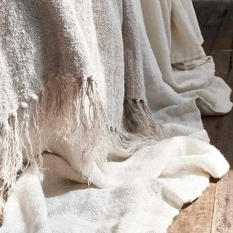 ED - Bedouin Over Sized Linen Throw - Natural